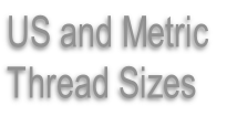 US and Metric
Thread Sizes